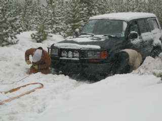 Seven Mile/Bald Mtn - Brendan in the snow