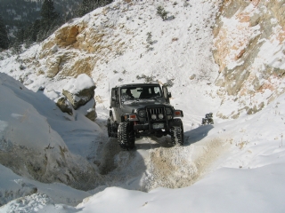 Moody/Crystal Mtn - Mark getting lined up to attempt the obstacle