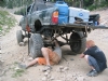 Jason fixing his rear axle