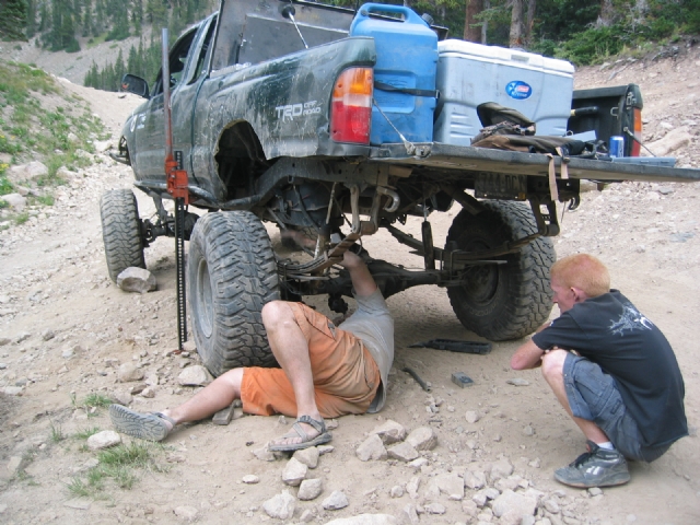 Labor Day Weekend 2005 - Jason fixing his rear axle