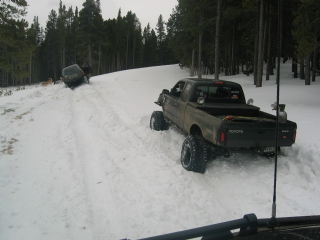 Crown Point - Molly and Jason at the first big drift